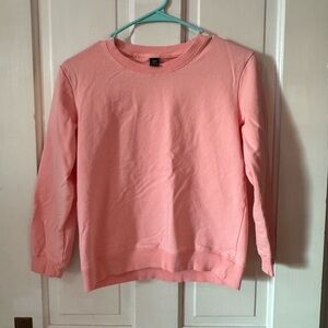 Girls' Light Pink Crewneck Sweatshirt - Unbranded